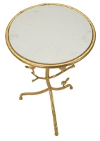 Mauro Ferretti Măsuță Mică Birds Marble, Diametru 38 Cm, Înălțime 60 Cm(m-2)