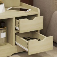 HOMCOM Noptieră cu 2 sertare, raft deschis, 40x30x60 cm, decor din lemn(m-4)