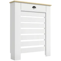 HOMCOM Cubre Radiadores de MDF con Cajón Cubierta para Radiador para Salón Dormitorio Pasillo 78x19x95,5 cm Blanco(m-10)