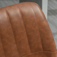 HOMCOM Conjunto de 2 Bancos de Bar Estilo Vintage Ajustável e Giratório com Apoio para os Pés em Revestimento Sintético Castanho(m-4)