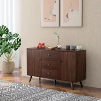 Homcom Bufet 127×40×76 cm – 2 Dulapuri & 3 Sertare pentru Sufragerie(m-9)
