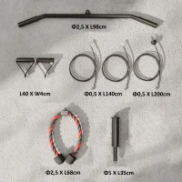 SPORTNOW Máquina de Polea para Casa y Máquina de Polea LAT, Conexión para Discos de Pesas Universales y Accesorios(m-3)