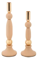 Mauro Ferretti Set Suport Lumanare Strek Roz 2 Bucati Cm Ø9,5X25-9,5X28(m-1)