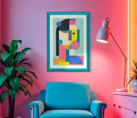 Mauro Ferretti Tablou Pictat Pe Panza, Picassy, Cu Rama -B- Cm 50X3,3X68(m-6)