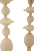 Mauro Ferretti Set Suport Lumanare Gemini Crem 2 Bucăți Cm Ø10X29-10X31(m-3)