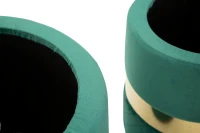 Mauro Ferretti Puf Cu Depozitare Sheffild Verde Set 2 Bucăți Cm Ø 37X42-28X33(m-7)