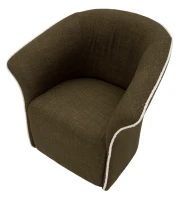 Mauro Ferretti Fotoliu pivotant Siena verde cm 83,5x66x80 (înălțime șezut cm 42)(m-5)