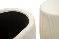 Mauro Ferretti Banca Cu Depozitare Și Taburet Shopy Crem Set 3 Bucăți Cm 80X37X42-29X33(m-7)