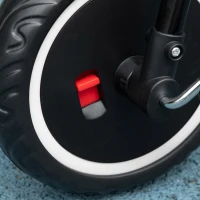 AIYAPLAY Tricicleta pentru copii evolutivă cu șezut reglabil pedale 2 coșuri centură pentru copii de la 2 la 5 ani negru(m-3)
