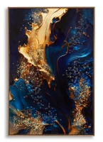 Mauro Ferretti Pictura Pe Panza, Lacuita, Cu Rama,  -A- Cm 60X4X88(m-1)