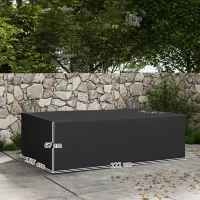 Outsunny Copertura per mobili da giardino in tessuto Oxford impermeabile anti-UV, 222 x 155 x 67 cm, Nero(m-3)
