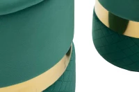 Mauro Ferretti Puf Cu Depozitare Sheffild Verde Set 2 Bucăți Cm Ø 37X42-28X33(m-3)