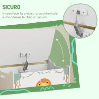 AIYAPLAY Baule Portagiochi con Coperchio per Bambini per Giocattoli e Vestiti, 60x37x39 cm, Verde(m-5)