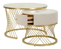 Mauro Ferretti Set De 2 Masute De Cafea Votix,  Cm Ø 70X48-50X43,3(m-3)