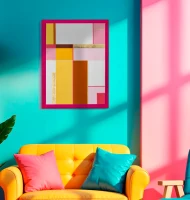 Mauro Ferretti Pictura Pe Panza Lacuită Cu Lac Acrilic Și Ramă -B- Cm 60X3,3X78(m-6)