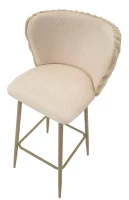 Mauro Ferretti Scaun De Bar Alaska -B- Crem Set 2 Bucăți Cm 55X58X106 (Înălțime Scaun Cm 77)(m-5)