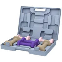 SPORTNOW Set de gantere hexagonale 12 kg cu geantă set de 6 gantere acoperite cu poliuretan, din oțel, multicolor(m-5)