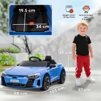 HOMCOM Auto Elettrica per Bambini 3-5 Anni con Telecomando, Sospensioni e Clacson, 103x58x41 cm, Blu e Nero(m-3)
