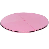 HOMCOM Tapete de Pole Dance Dobrável Tapete de Pole Dance Tapete de Proteção Ø 150 cm Espessura 5 cm Revestimento Plástico Rosa(m-1)