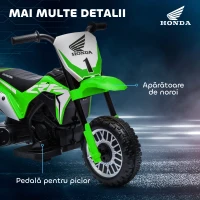 Homcom Motocicleta Copii 6V – Honda CRF450RL cu 3 Roti, Lumini & Sunete(m-7)