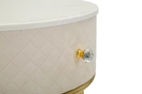 Mauro Ferretti Noptiera Cu Puf, Crem,  Cm Ø 52X70 - Ø 36X37(m-6)