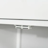 Kleankin Dulap de Baie cu 1 Sertar 2 Uși și Raft Interior Reglabil Mobilier Auxiliar de Depozitare Multifuncțional pentru Sufragerie Bucătărie Antivuelco 60x30x80 cm Alb(m-3)