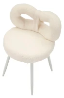 Mauro Ferretti Scaun Mini Ilary Alb, Diametru 40 X Înălțime 67 Cm, (Înălțime Șezut 46 Cm)(m-4)