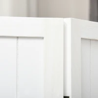 HOMCOM Paravan din lemn, separator de cameră, cloison interieur pliabil cu 4 panouri din lemn 160 x 170 cm alb(m-5)