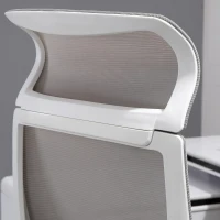 Vinsetto Cadeira ergonômica giratória altura ajustável e reclinável até 120º posição de bloqueio 64x61x120,9-128,9 cm Cinza(m-12)