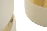 Mauro Ferretti Set De Puf Cu Recipient Sheffild Crem 2 Bucăți Cm Ø 37X42-28X33(m-6)