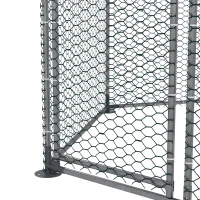Pawhut Galinheiro Externo 5 m² Parque Gradeado 2,8x2,45x2,46 m Área Coberta 5/8 Galinhas(m-5)