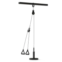 SPORTNOW Máquina de Polea para Casa y Máquina de Polea LAT, Conexión para Discos de Pesas Universales y Accesorios(m-4)