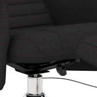 HOMCOM Fotoliu de Masaj cu Otomană, spătar înclinabil, 78 x 95 x 88 cm, Negru(m-4)