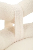 Mauro Ferretti Scaun Mini Ilary Alb, Diametru 40 X Înălțime 67 Cm, (Înălțime Șezut 46 Cm)(m-7)