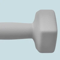 SPORTNOW Juego de 2 Mancuernas Hexagonales de 2 x 6 kg de Metal Recubiertas en Plástico para Entrenamiento en Casa Gimnasio Gris(m-9)