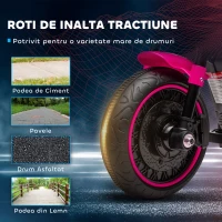 Homcom Motocicleta Electrica Copii 18‑36 Luni – Cu Faruri & Roti Suplimentare(m-6)