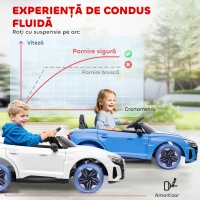 HOMCOM Mașinuta Electrică Copii 12V 4.5Ah 25kg pentru Copii Albastră(m-7)