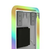 HOMCOM Oglindă de Corp Intreg cu Lumini LED 120x40 cm Oglindă de Perete cu Iluminare de 7 Culori RGB si Functie de Memorie(m-5)
