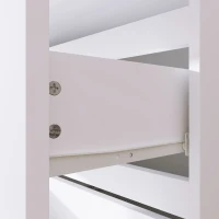 HOMCOM Comodă Sideboard, Comodă cu 4 sertare, 55 cm x 33 cm x 80 cm, Alb(m-3)