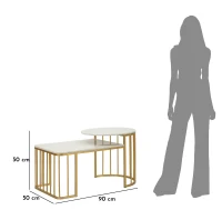 Mauro Ferretti Masuta De Cafea Ankara Cm 90X50X48(m-9)