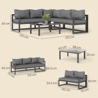 Outsunny 3-delig Tuinset(m-3)