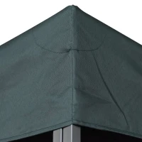 Outsunny Telhado de Substituição para Pavilhão de Jardim em Metal Poliéster 3x3M Cinza Antracite(m-5)