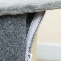 PawHut Albero Tiragraffi a 3 livelli con 2 nicchie 43 x 33 x 80 cm Grigio scuro(m-5)