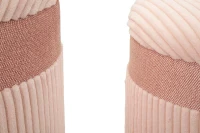 Mauro Ferretti Set De 3 Pufuri Cu Spatiu De  Depozitare, Roz, Cm Ø 40,5X49,5-35X42-31X36(m-3)