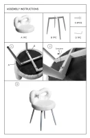 Mauro Ferretti Scaun Mini Ilary Alb, Diametru 40 X Înălțime 67 Cm, (Înălțime Șezut 46 Cm)(m-11)