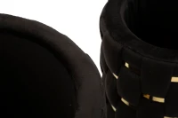 Mauro Ferretti Puf Cu Recipient De Depozitare Shanty Negru Set 2 Bucăți Cm Ø 37X42-28X33(m-8)