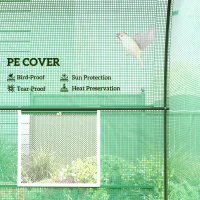 Outsunny 245 x 200cm Polytunnel Greenhouse - Green(m-4)