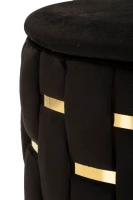 Mauro Ferretti Puf Cu Recipient De Depozitare Shanty Negru Set 2 Bucăți Cm Ø 37X42-28X33(m-5)