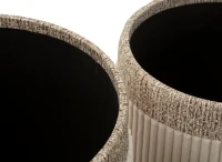 Mauro Ferretti Set 3 Pufuri Crem Cu Spațiu De Depozitare, Ø 40,5 X 49,5 Cm, 35 X 42 Cm, 31 X 38 Cm(m-7)