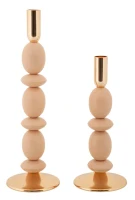 Mauro Ferretti Set Suport Luminări Shuttle Roz 2 Bucati Cm Ø10X25-10X33,3(m-1)